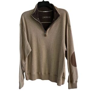 Daniel Cremieux Men's Half Zip Brown Sweater